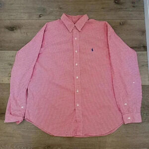 Vintage Ralph Lauren Red Gingham Button-Up Shirt